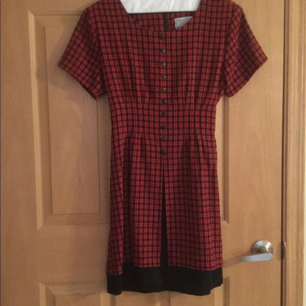 D.B.Y. Ltd.  Red and Black Checked Dress